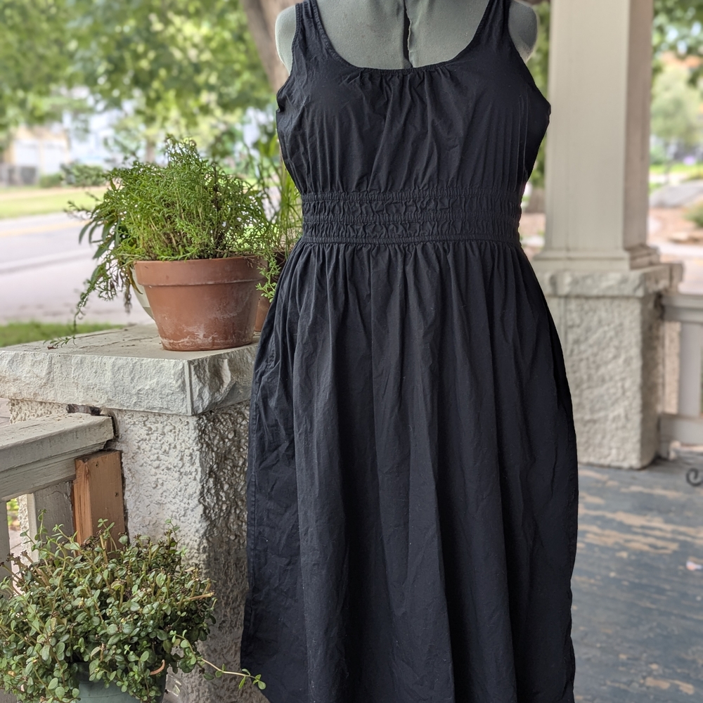 LOFT Black Midi Dress